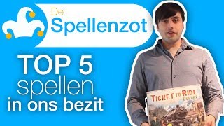 TOP 5 gezelschapsspellen in ons bezit [upl. by Enneiluj]