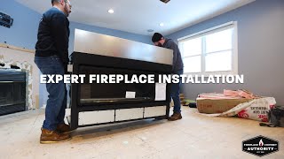 Mendota Gas Fireplace Installation by Fireplace amp Chimney Authority [upl. by Alexandr621]