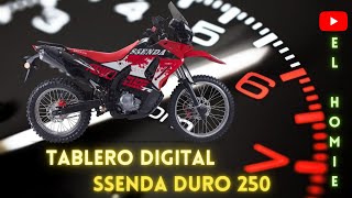 Tablero de la moto SSENDA DURO 250 [upl. by Joby]