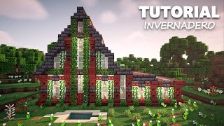 TUTORIAL  CÓMO CONSTRUIR UN INVERNADERO EN MINECRAFT [upl. by Dnalro830]