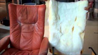 Horholyuk Somerset Stressless SemiAniline Recliner amp Ottoman Full Color Restoration [upl. by Ynahteb]