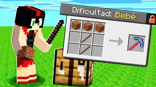 MINECRAFT pero JUEGO en DIFICULTAD BEBÉ 😂 ¿QUÉ TAN FÁCIL ES 😱 INVICTOR [upl. by Almena]