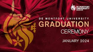 DMU January Graduations 2024 Tuesday 23 January 2pm [upl. by Aileen]