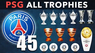 PSG All Trophies Comparison 19562021  Paris SaintGermain [upl. by Ffilc229]