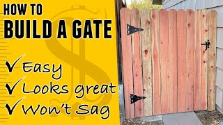 How to Build a Wood Fence Gate Step By Step [upl. by Attena44]