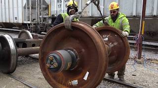 TRRS 504 Railcar Wheel Replacement [upl. by Bithia268]