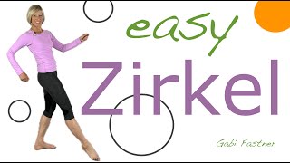 🌞 22 min easy Zirkel Training  KraftAusdauerFigur Workout ohne Geräte im Stehen [upl. by Thacker]