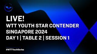 LIVE  T2  Day 1  WTT Youth Star Contender Singapore 2024  Session 1 [upl. by Elyn123]