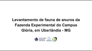 PITCH Levantamento de fauna de anuros da Fazenda Experimental do campus Glória em Uberlândia  MG [upl. by Hooker255]