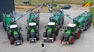 Großeinsatz Gülle fahren  NEW Fendt 942 amp 1050 Vario Traktoren Samson Güllewagen driving slurry [upl. by Caiaphas]