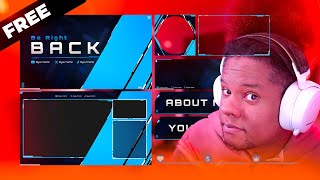 How to make a FULL Twitch Overlay pack  FREE Templates [upl. by Eckart]