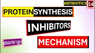 Antibiotics mode of action Malayalam Protein synthesis Inhibitors mechanism of action Malayalam [upl. by Cad]