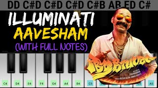 Illuminati Piano Tutorial Aavesham  Keyboard Notes [upl. by Wei]