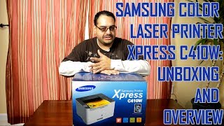 Samsung Color Laser Printer C410W Unbox and Overview [upl. by Hesky]