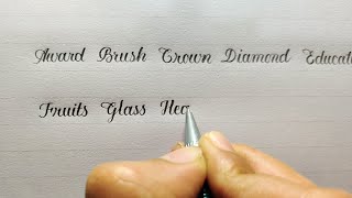 English cursive writing practice for beginners  Simple words practice with capital AZ [upl. by Nylrem]