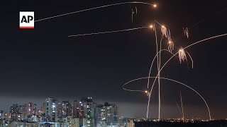 Israel intercepts rockets fired from Gaza Strip [upl. by Jewelle]