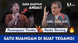 TEGANG Perempuan ini Tantang Rocky Gerung  Kata Binatang Kenapa Marah [upl. by Oirogerg]