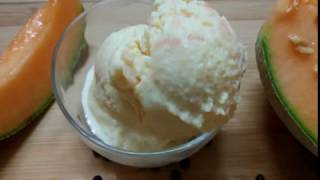 नैचरल स्टाइल खरबूजे का आइसक्रीम।Natural Style Musk Melon Ice Cream Recipe in hindi [upl. by Rizan]