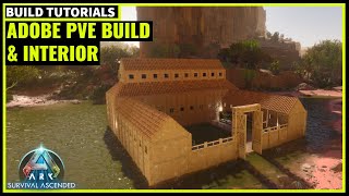 Adobe PVE Build amp Interior  Ark Survival Ascended [upl. by Hteazile837]