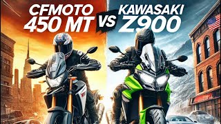 CFMOTO 450 MT and Kawasaki Z900 Epic Riding Duo  Street amp Adventure Fun [upl. by Yrrehs765]