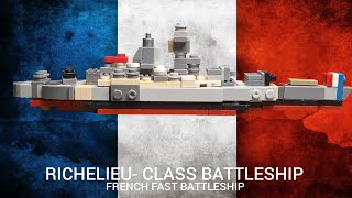 LEGO French Battleship Richelieu Tutorial MOC [upl. by Schug]