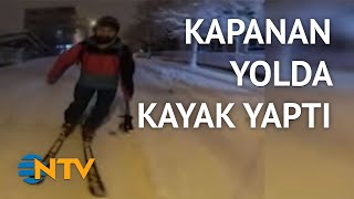 NTV Avcılar’dan Firüzköy’e kayak yaparak gitti [upl. by Acim]