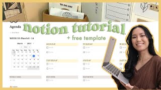 how to use notion 💻💡 notion setup tutorial  free template [upl. by Meggie]