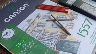 Canson 1557 Sketchbook review • video review • IS IT GOOD FOR GRAPHITE graphite drawing review [upl. by Harak]