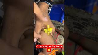 Cannulation for baby 👶  baby babycannula trending shorts neet SMpharmacy plz subscribe [upl. by Yessej537]