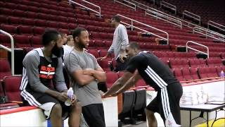 Tracy McGrady attends Houston Rockets practice  1042013 [upl. by Scuram]