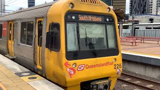 South Brisbane SMU226 Departing Roma Street Train Station Platform 6 [upl. by Lletram872]