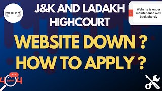 Website Down  How to Apply for Junior Assistant High Court Exam [upl. by Drusy801]