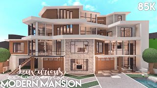 Luxurious Modern Mansion  No Large Plot  Bloxburg Build [upl. by Adlen620]