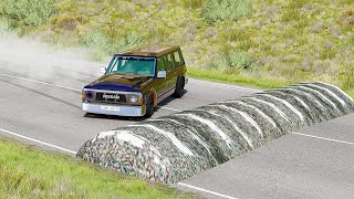 Mobil vs Speed Bumps 15  BeamNG Drive [upl. by Aicissej]