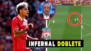 ASI REACCIONA PRENSA INGLESA a DOBLETE de GOLES de LUIS DIAZ LIVERPOOL vs BOURNEMOUTH [upl. by Damal]