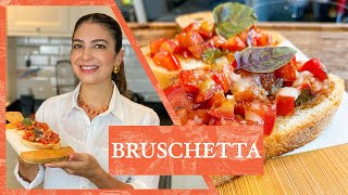 BRUSCHETTA DE TOMATE RÁPIDA E DELICIOSA [upl. by Nomelihp]