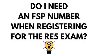 Is an FSP Number needed for RE5 registration with Moonstone [upl. by Ociral392]