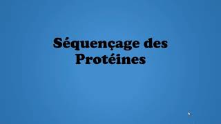 Biochimie Structurale Séquençage des protéines [upl. by Loomis]