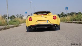 LAUNCH CONTROL  ALFA ROMEO 4C SPIDER 2016 RACING EXHAUST [upl. by Athenian]