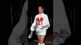 Riri leaving her hotel and heading to quotCasa Ciprianiquot restaurant for a dinner with Melissa in NYC [upl. by Serrell]