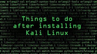 The Top 10 Things to Do After Installing Kali Linux on Your Computer Tutorial [upl. by Eycats]