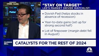 What stocks do in the next month is a coin flip due to election says Fundstrats Tom Lee [upl. by Eindys]