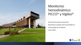 Monitoria hemodinamica II PiCCO Vigileo 12 Curso Fisiología UCIP 2022 06 29 [upl. by Ojeibbob108]