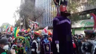 Desfile de Chinelos y Huehuenches Ciudad de México 2021 [upl. by Ibbor]