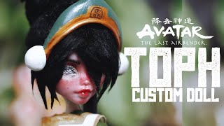 TOPH BEIFONG DOLL REPAINT  Avatar Last Airbender Custom Monster High OOAK  etellan [upl. by Attiuqram341]