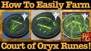 Destiny How To Farm Runes For The Court of Oryx Reciprocal Stolen And Antiquated rune Farming [upl. by Ysor]