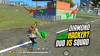 Found Hacker in Duo vs Squad HeadShot Hack Free Fire Diamond Hack and Location Hack [upl. by Bronk60]