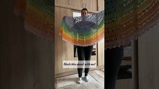 Block this shawl with me crochetinspiration kamecrochet [upl. by Magnusson]