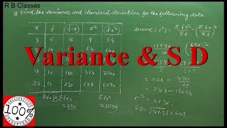 Class 11 Maths Statistics find the variance and standard deviation [upl. by Leahicm742]