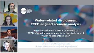 Waterrelated disclosures TCFDaligned scenario analysis [upl. by Damiano]